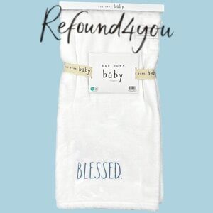 Rae Dunn - Blessed - Blue’ Plush Baby Blanket. 30“x40“ NWT. Firm unless bundled!